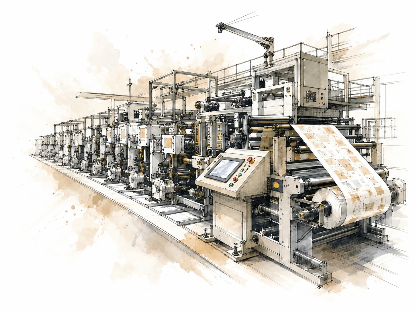 Printing line — illustration of Kobukson production